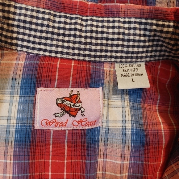 Wired Heart Ladies Western Long Sleeve Button Front Top - Picture 3 of 4